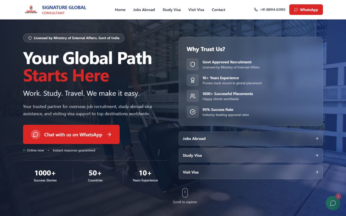 Signature Global Consultant — website screenshot