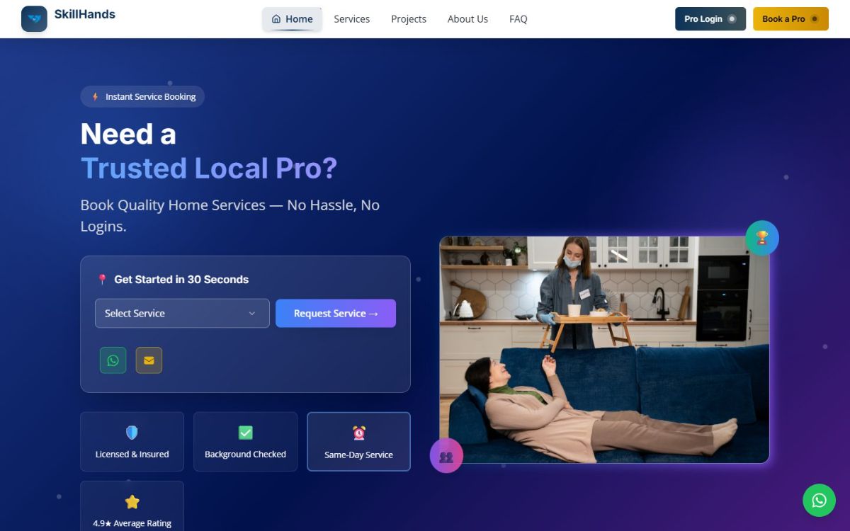 SkillHands — web app screenshot